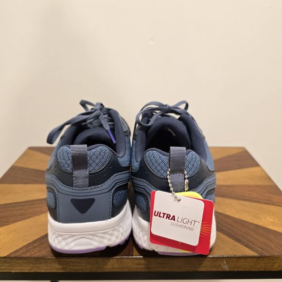 Size 10 W Skechers GO RUN Consistent Womens Athletic Shoes Blue Purple Air Cool - Picture 9 of 16